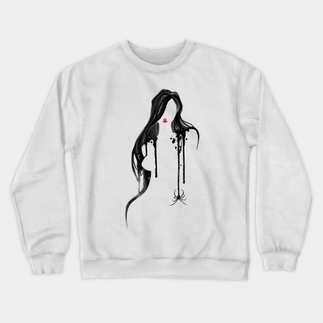 Spider's Kiss Crewneck Sweatshirt by Waynem